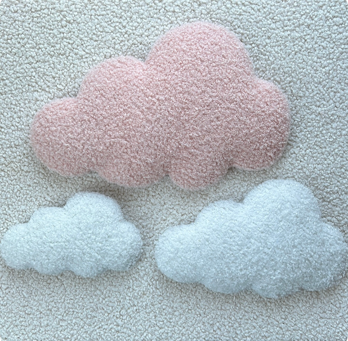 Maan & wolken roze | 4 delige set